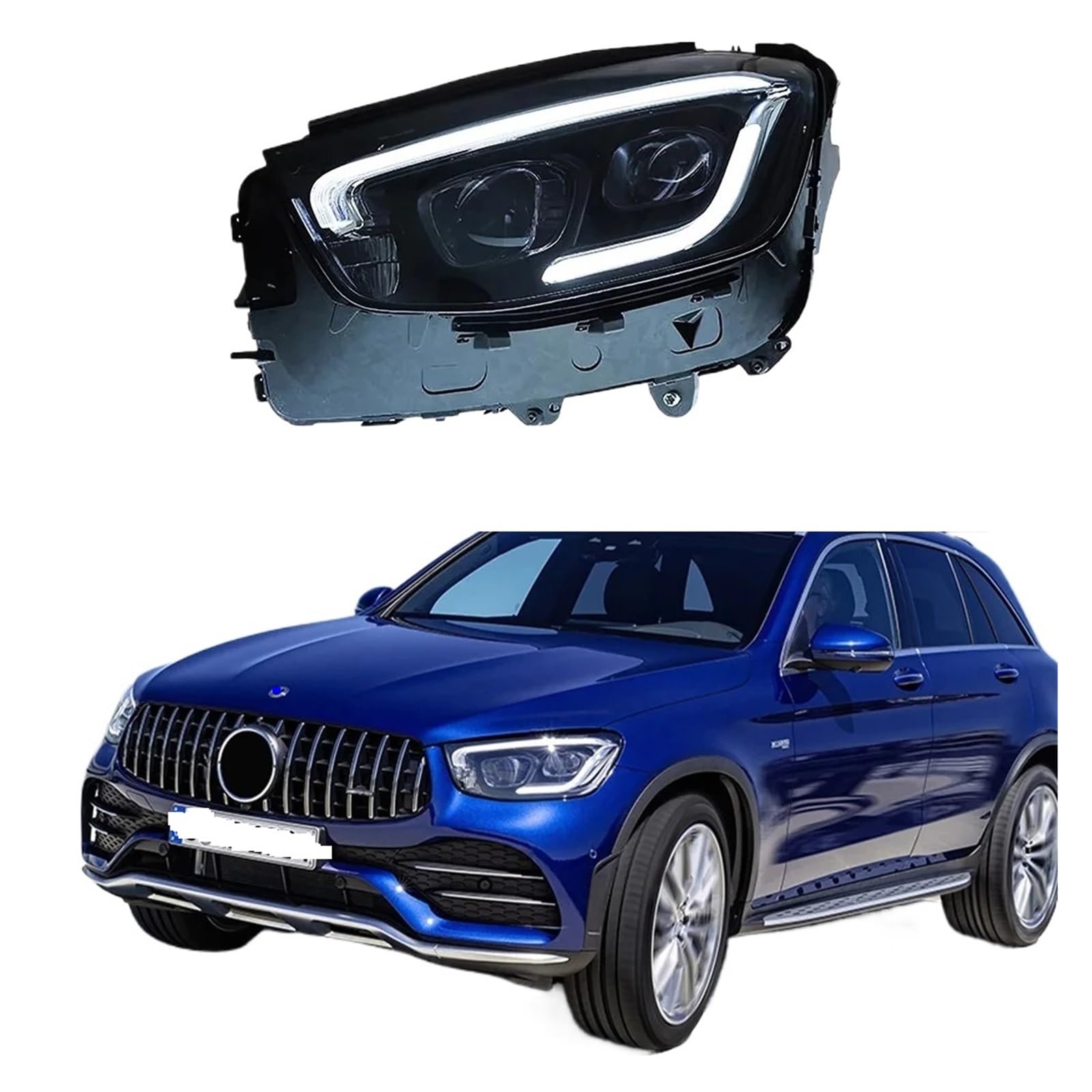 Amazon | 車のフロントヘッドライトは、ベンツGLC LEDヘッド